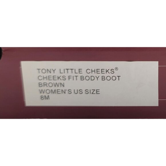 Tony Little Cheeks Fit Body Boots Brown Faux Fur Lined Zip Closure Womens 8 - Picture 11 of 12
